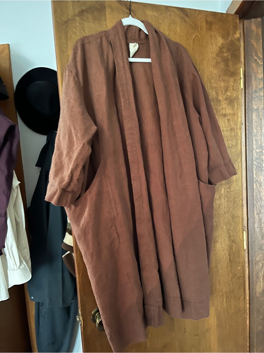 Elizabeth Suzann Clyde trench in cedar linen - NWOT